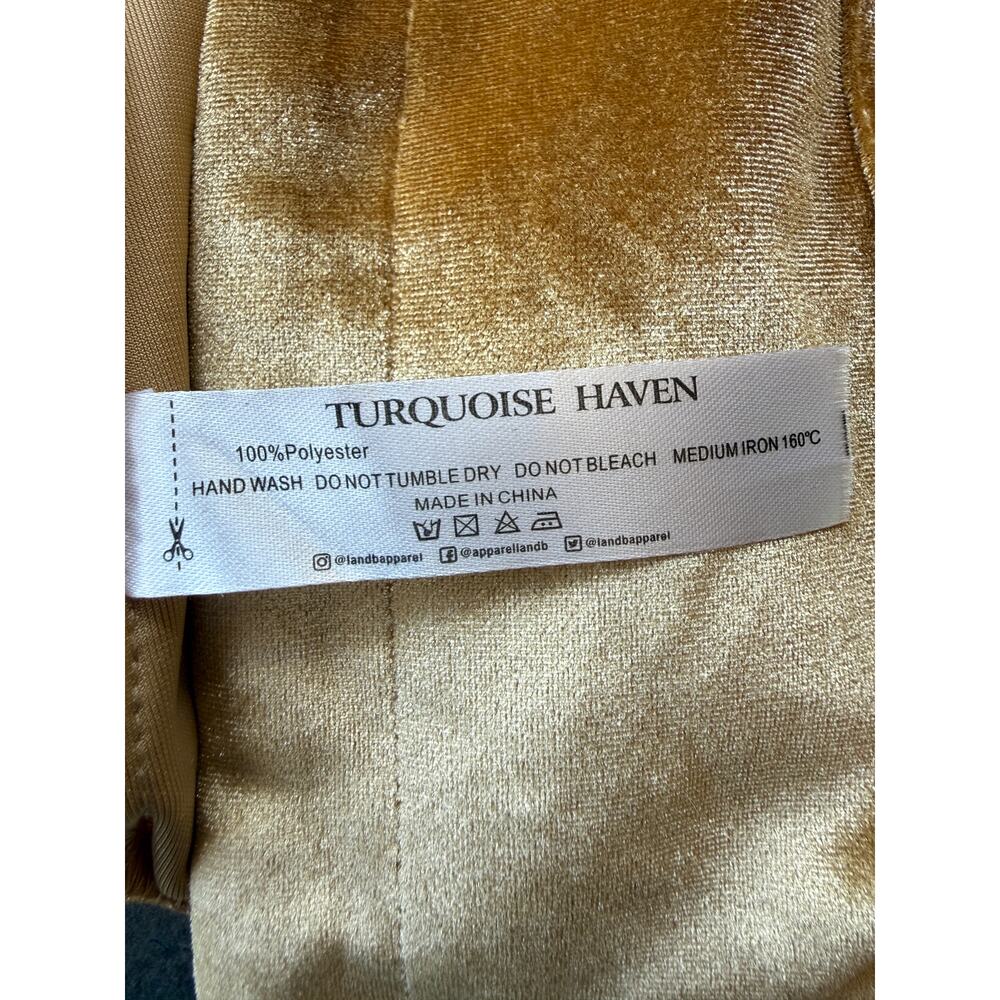 TURQUOISE HAVEN Open Front Velvet Blazer - NWOT MEDIUM - Picture 5 of 5